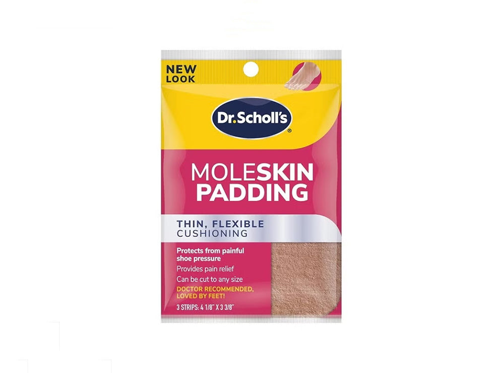 Dr Scholl's Moleskin Padding For Pain Relief Strips 3 pieces