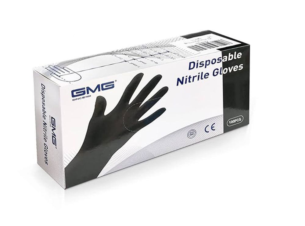 Latex Gloves Black Nitrile Medium
