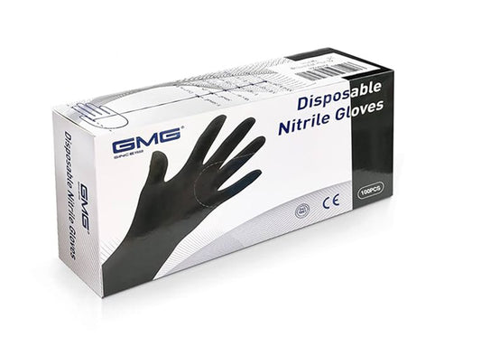 Latex Gloves Black Nitrile Medium