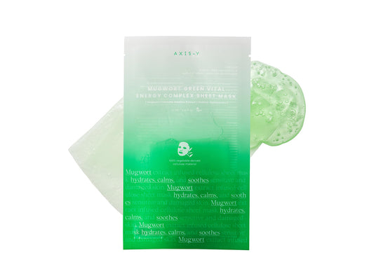 Axis Y Mugwort Green Vital Energy Complex Sheet Face Mask 27 ml