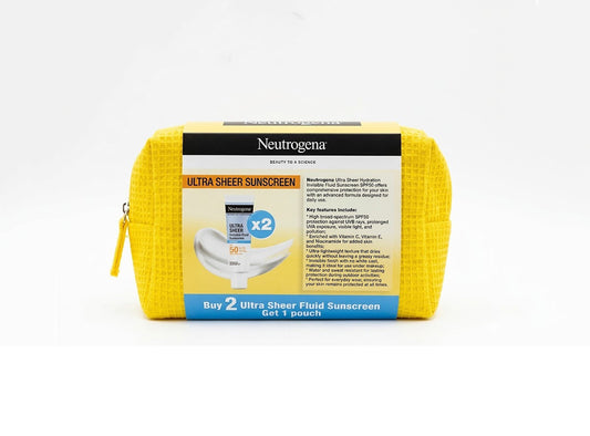 Neutrogena Hydration Sunscreen Fluid Spf50+Free Pouch 2 pieces