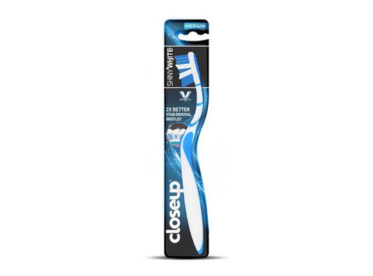 Close Up Tooth Brush Shiny White Medium 1 piece
