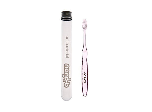 Nano B Toothbrush Silver Pink Medium