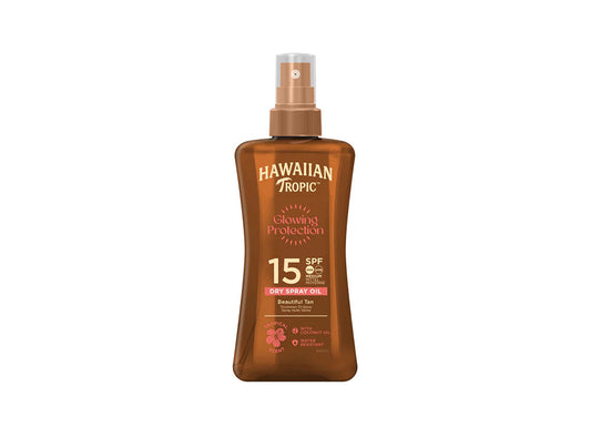 Hawaiian Tropic Glowing Dry Oil Gel Tan Spray Spf15 200 ml