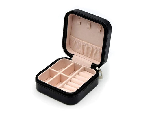 Portable Leather Travel Jewelry Box