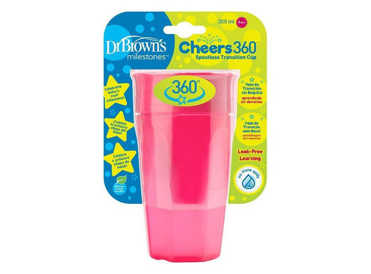 Dr Brown's Cheers 360 Transition Cup Normal 9 Months+ Pink 2.3 l