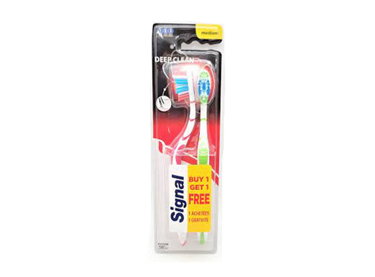 Signal Tooth Brush Deep Clean Medium 1+1 Free 2 pieces