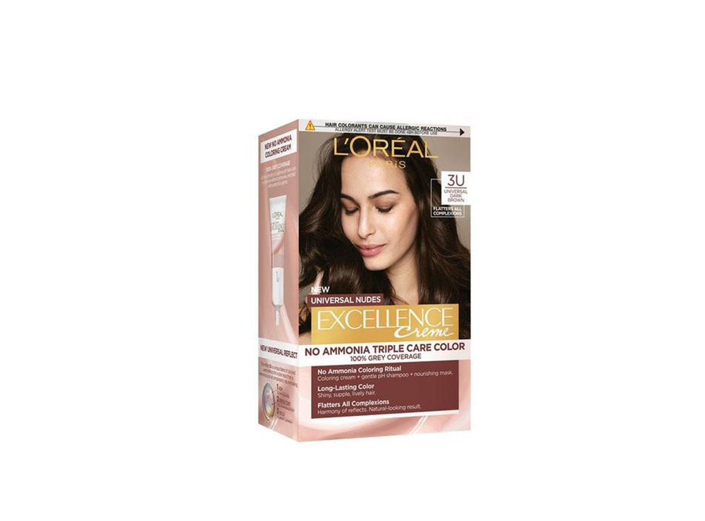L'Oreal Excellence Universal Ammonia Free 3U Dark Brown 192 ml
