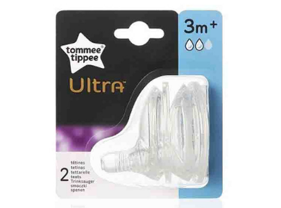 Tommee Tippee Ultra Med Flow Teats 3M+ X2 2 pieces