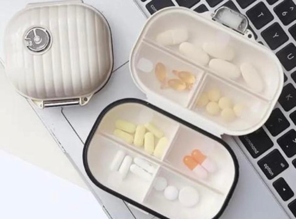 Pill Box 7 Grid Beige