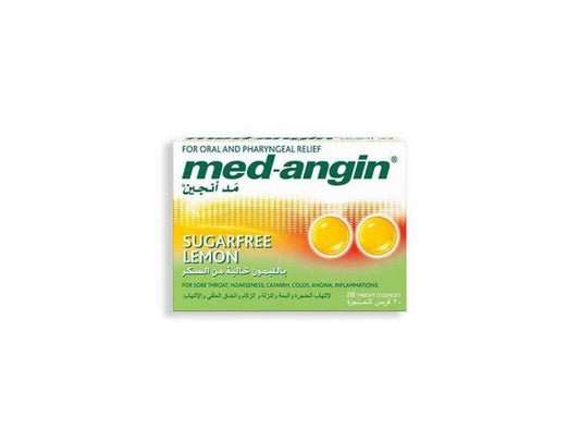 Med Angin Sugar Free Lemon 20 pieces