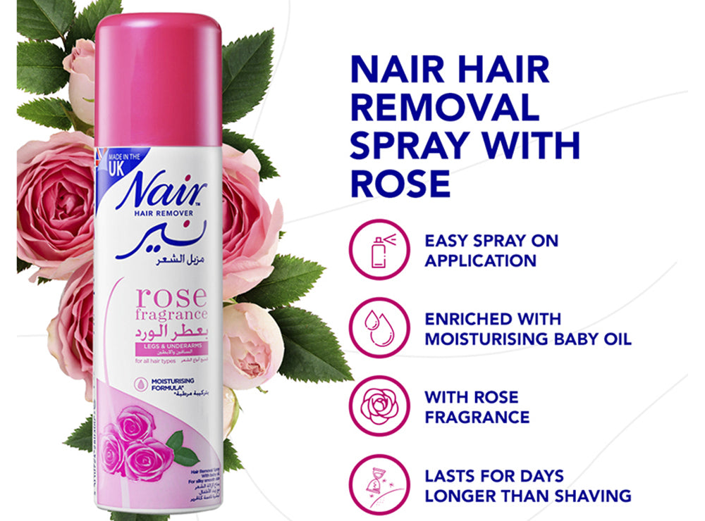 Nair Hair Remover Spray Rose 200 ml