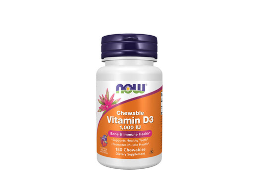 Now Vitamin D3 1000Iu Chewables 180 pieces