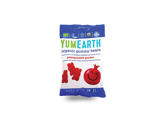 Yum Earth Organic Gummy Bears Pomegranate Bag  50 g