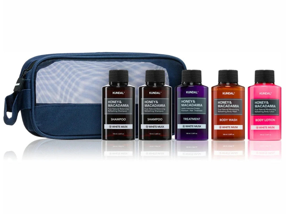 Kundal Hair Travel Kit White Musk 5 pieces