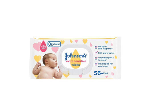 Johnson Baby Wipes Extra Sensitive  56 pieces