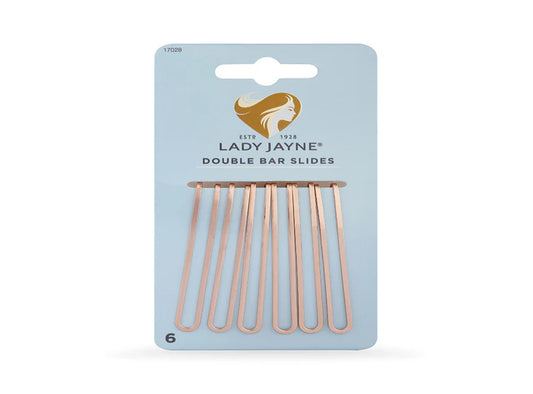 Lady Jayne Metallic Double Bar Slides 6 pieces