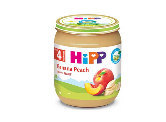 Hipp Banana And Peach 4M 125 g