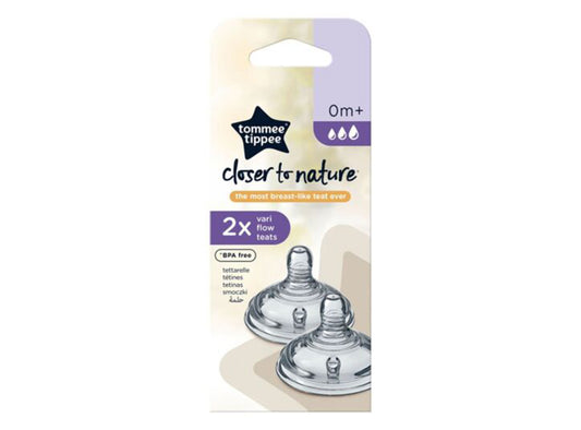 Tommee Tippee Ctn Vari Flow Teats Om+ X2