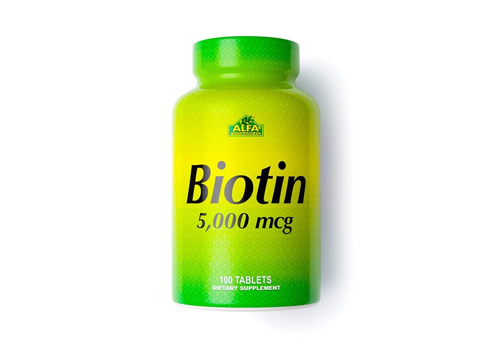 Alfa Vitamins Biotin 5000mcg 100 tabs