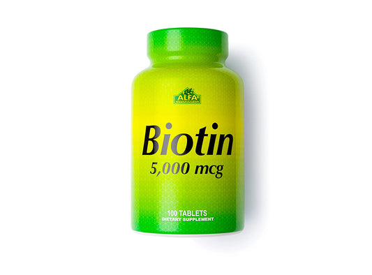 Alfa Vitamins Biotin 5000mcg 100 tabs