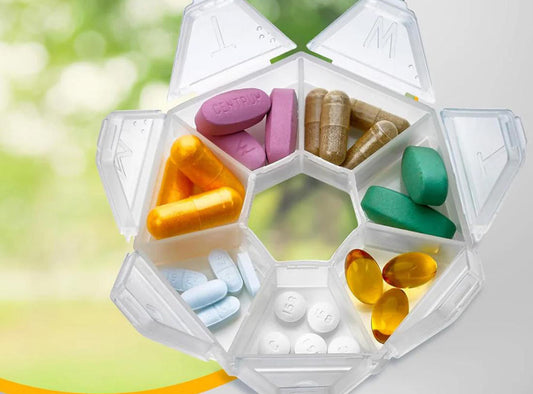 Round Medicine Organizer Box 1 piece