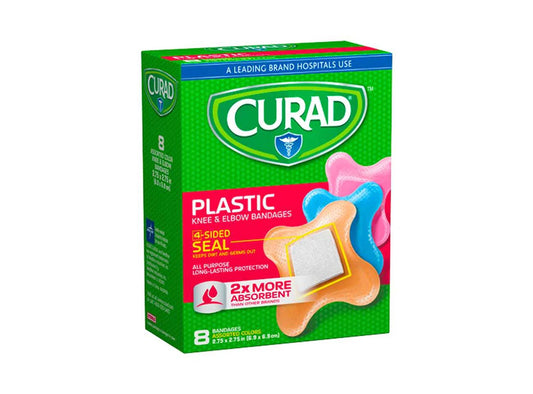 Curad Plaster Plastic Knee & Elbow 8 pieces