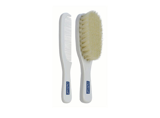 Optimal Hair Brush & Comb Set 0M+ White