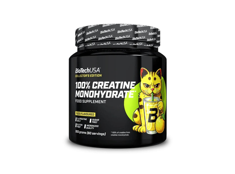 Biotech Usa 100% Creatine Monohydrate Yuzu Flavored Powder 5G Per Serving 300 g