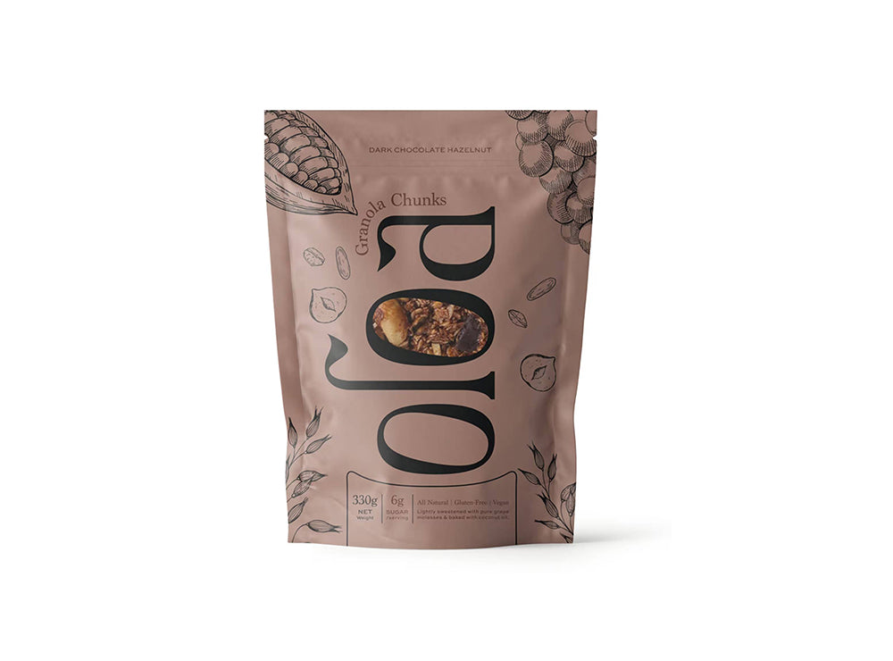 Oloa Dark Chocolate Hazelnut Granola Chunks 330 g