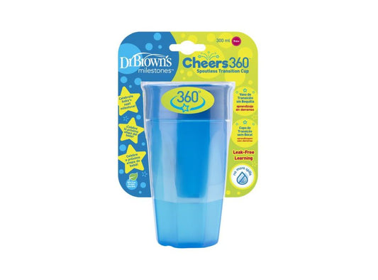 Dr Brown's Cheers 360 Transition Cup Normal 9 Months+ Blue