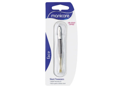 Manicare Slant Tweezers Gold