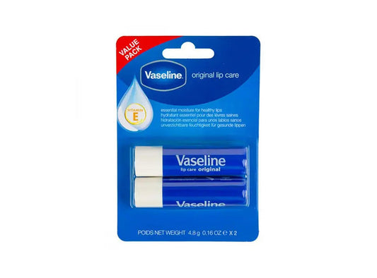 Vaseline Lip Care Tube Original X2 Value Pack 4.8 g