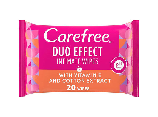 Carefree Intimate Wipes Duo Effect