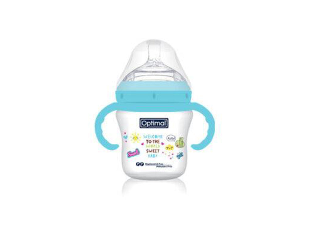 Optimal Baby Bottle Mamilla Double Anti Colic Blue 1091 210 ml
