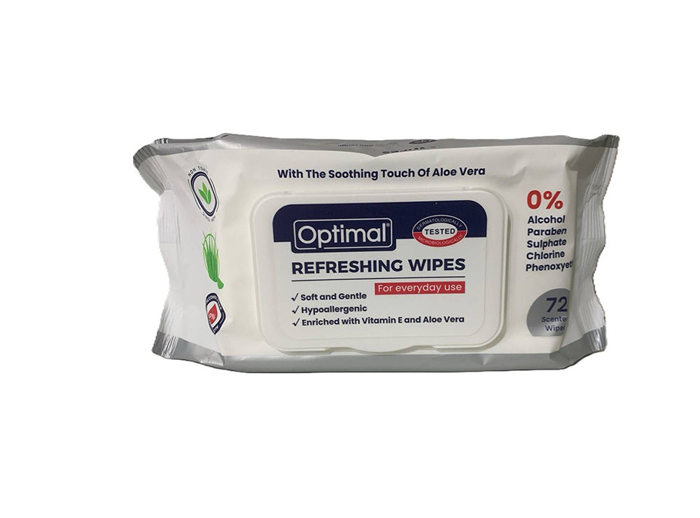 Optimal Refreshing Wipes With Aloe Vera 060 72 pieces