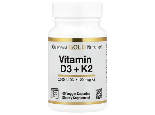 California Gold Vitamin D3 5000Iu + K2 120Mcg 60 caps