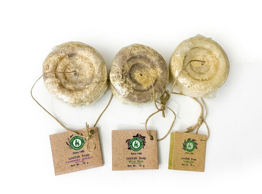Khan Al Saboun Loofah Soap Lavender Petals 70 g