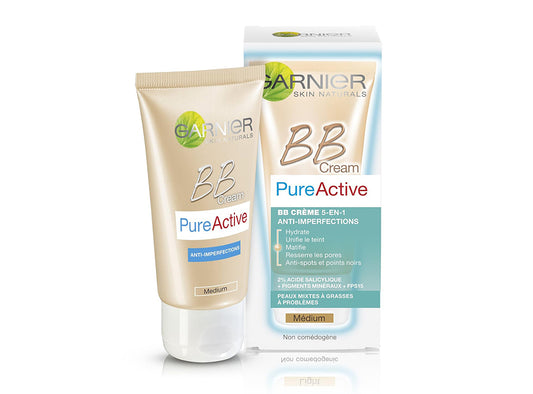 Garnier Pure Active BB Cream 5 In 1 Medium 50 ml