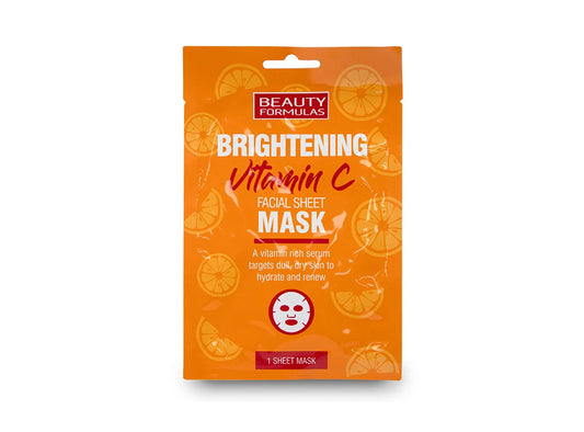 Beauty Formulas Facial Sheet Mask Brightening Vitamin C 1 piece