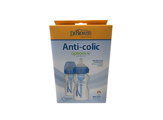 Dr Brown’s Options & Anti Colic Wide Neck Bottle Blue Pack 270 ml