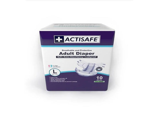 Actisafe Adult Diaper Slip Xlarge+ 110Cm To 160Cm 10 pieces
