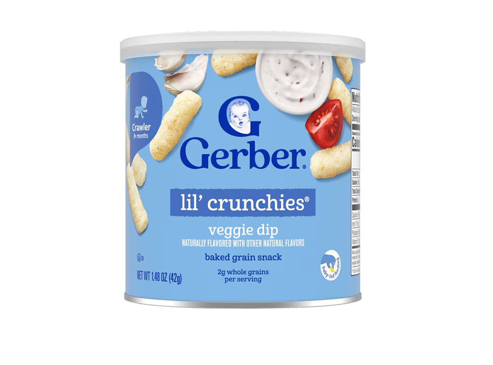 Gerber Snacks For Baby Lil Crunchies Veggie Dip 8+ Months 42 g