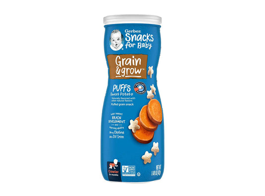 Gerber Snacks For Baby Grain & Grow Puffs 8+ Months Sweet Potato 42 g
