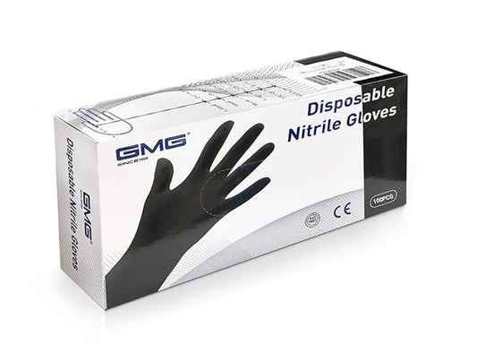 Latex Gloves Black Nitrile Large