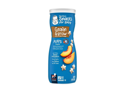 Gerber Organic Grain&Grow Peach Puffs  8+Month