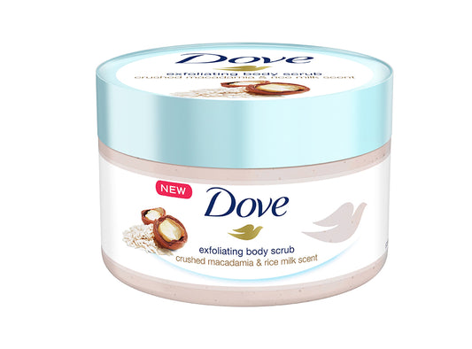 Dove Body Scrub Crushed Macadamia & Rice Milk 225 ml