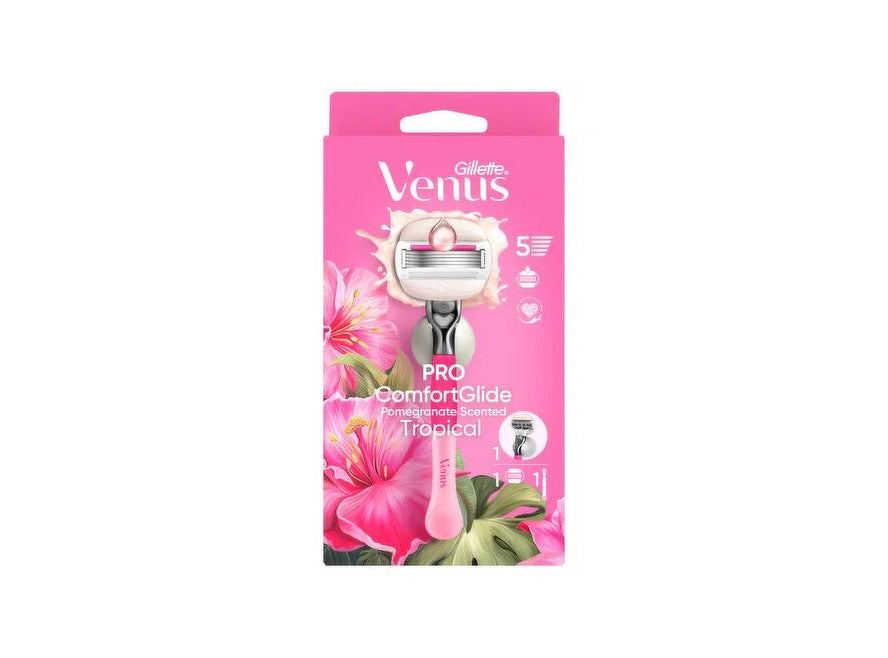 Gillette Venus 5 Pro Comfortglide Pomegranate Scented Tropical Machine Razor