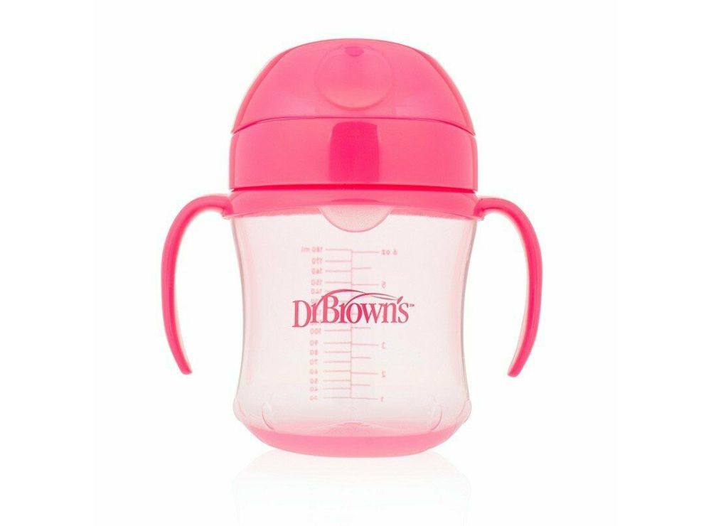 Dr Brown's Soft Spout Transition Cup 6 Months+ (Pink, Green, & Blue) 180 ml