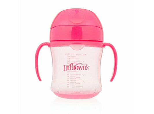 Dr Brown's Soft Spout Transition Cup 6 Months+ (Pink, Green, & Blue) 180 ml